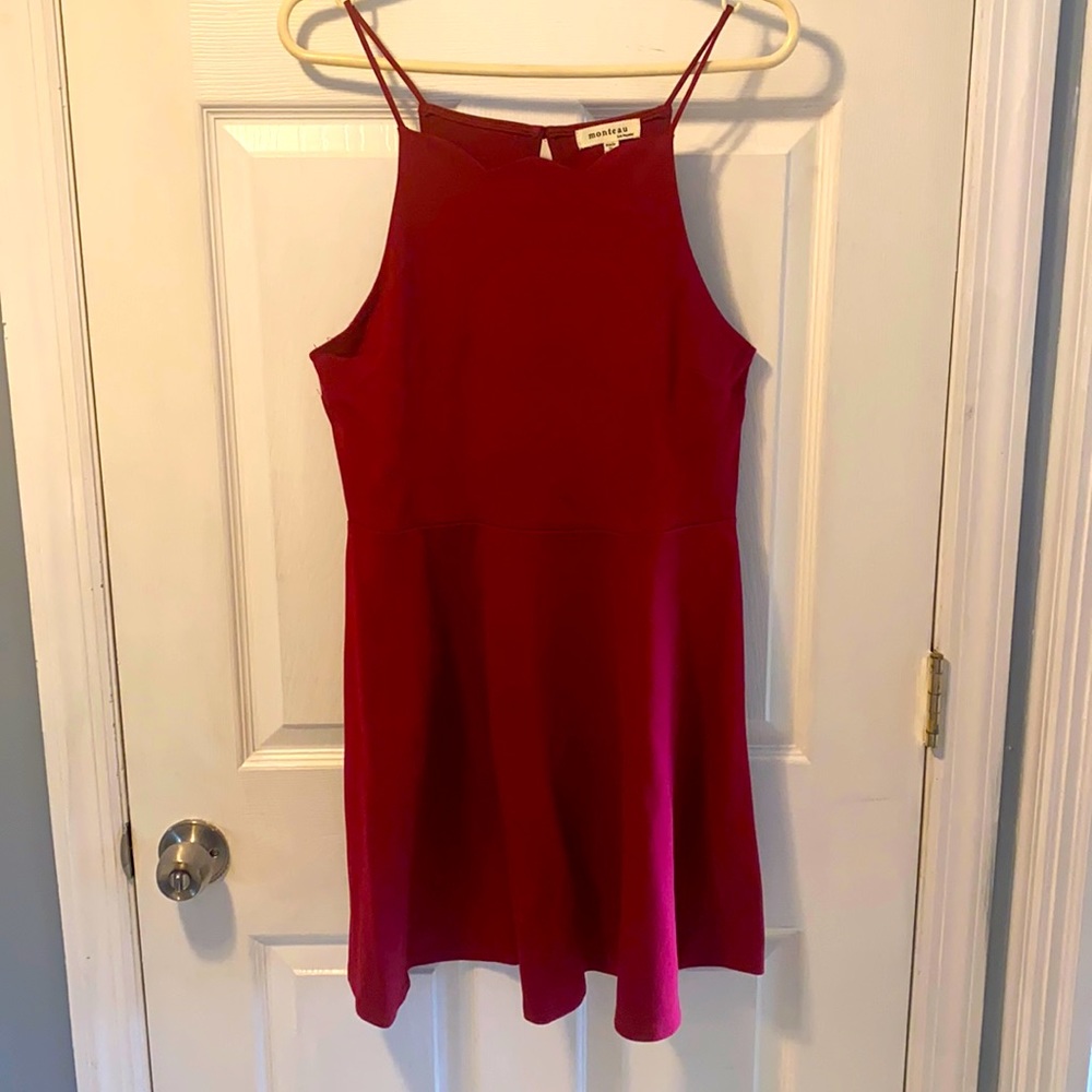 Red mini dress